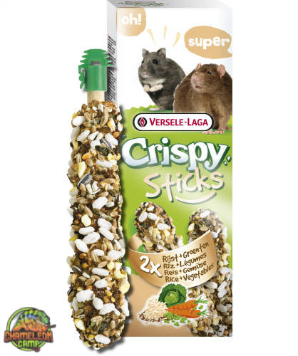 Versele-Laga Crispy Sticks Hamster, Rats Dupla rúd (rizs,zöldség) - kiegészítő eleség hörcsögök és nyulak részére (110g)