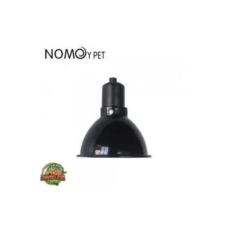 NOMOy Pet - fém, alacsony lámpabúra - fényes fekete búra, fekete foglalattal - 300W - 14*15 cm - NJ28B
