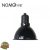 NOMOy Pet - fém, alacsony lámpabúra - fényes fekete búra, fekete foglalattal - 300W - 14*15 cm - NJ28B