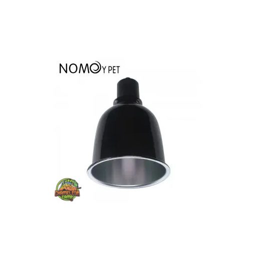 NOMOy Pet deep dome - fém, mély lámpabúra - fényes fekete búra, fekete foglalattal - 300W - 14*20 cm - NJ28A