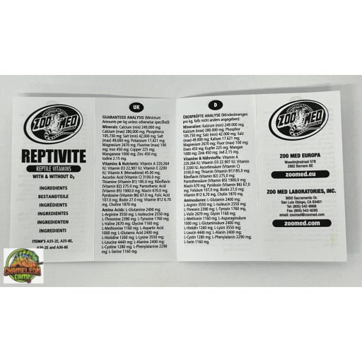 ZooMed ReptiVite -  Multivitamin D3 vitaminnal 227 g