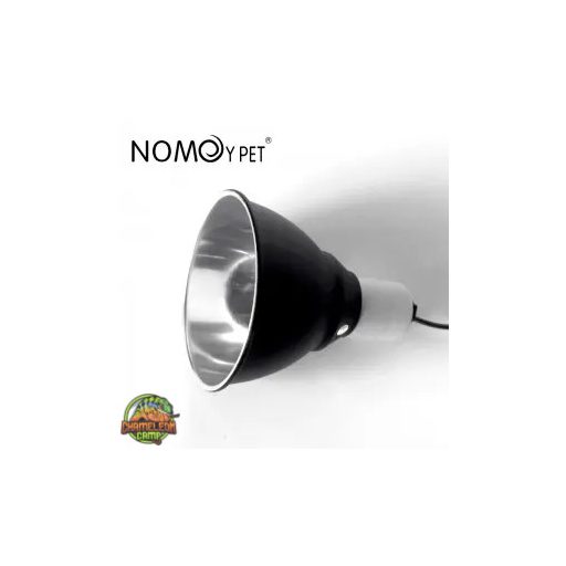 NOMOy Pet - fém, alacsony lámpabúra - matt fekete búra, fehér foglalattal - 300W - 14*15.5cm - NJ01C