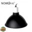 NOMOy Pet - fém, alacsony, széles lámpabúra - matt fekete búra, fehér foglalattal - 300W - 21*16 cm - NJ07A