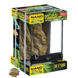   Exo-Terra Nano Tall Terrarium - Dekoratív kivitelű üvegterrárium (20x20x30cm)
