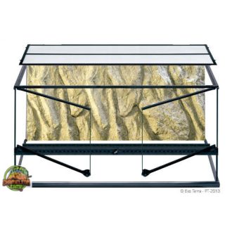   Exo-Terra Large Wide Terrarium - Dekoratív kivitelű üvegterrárium (90x45x45cm)
